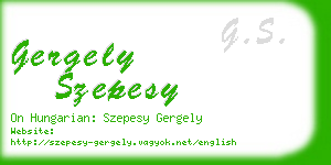 gergely szepesy business card